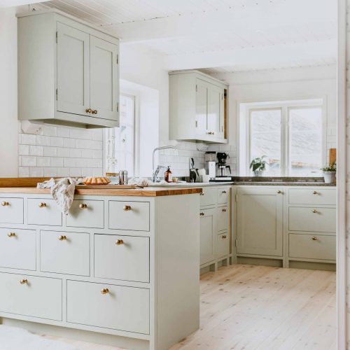 Green Scandinavian Shaker Kitchen