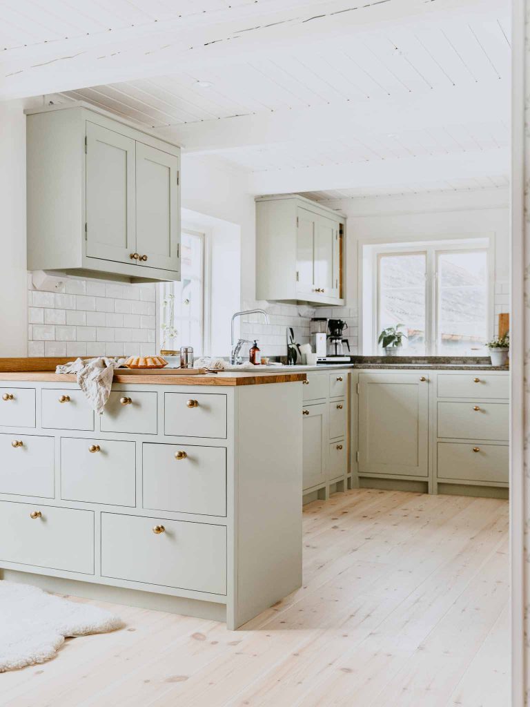 Green Scandinavian Shaker Kitchen