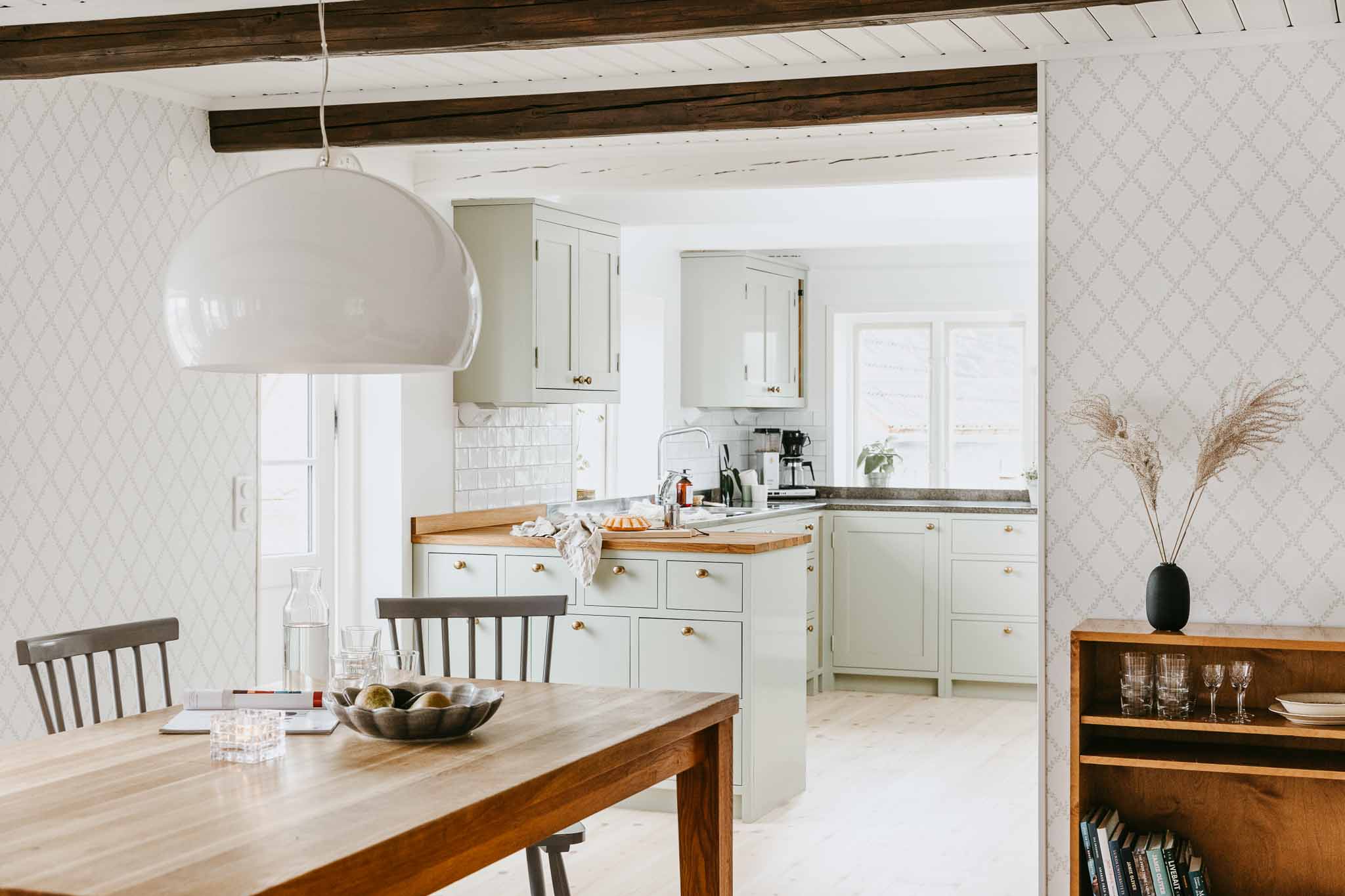 Green Scandinavian Shaker Kitchen