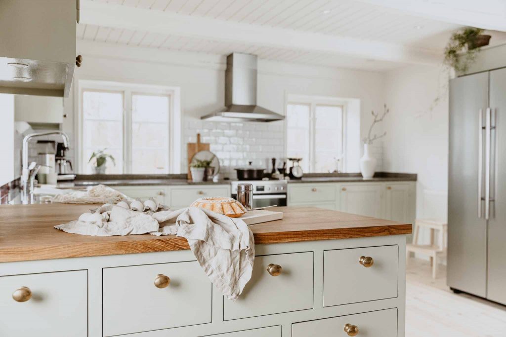 Green Scandinavian Shaker Kitchen