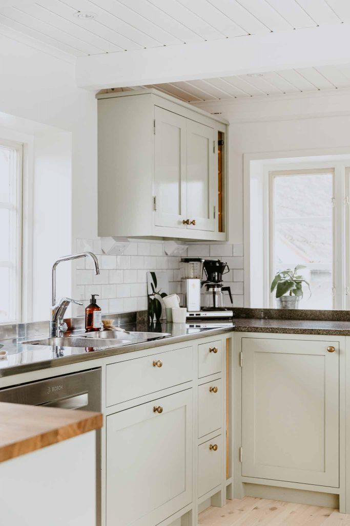 Green Scandinavian Shaker Kitchen