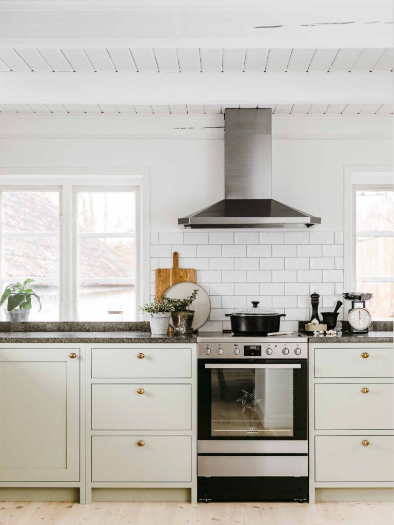 Green Scandinavian Shaker Kitchen