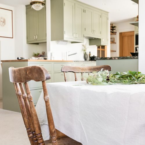 Antique green Scandinavian Shaker Kitchen table