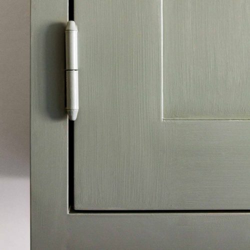 Green door hinge from Scandinavian Shaker Kitchen